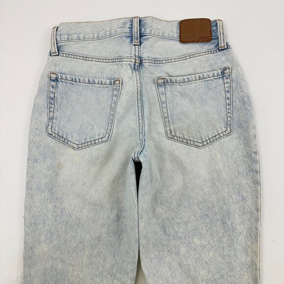 Aeropostale Mom Jean Distressed Women's size 2 Light Blue Denim Jeans - Picture 5 of 6